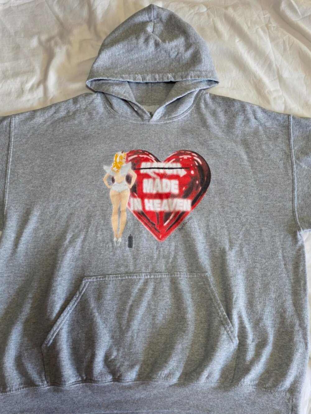 Boys Lie Match Made in Heaven Hoodie Grey One Size Cherub Coquette